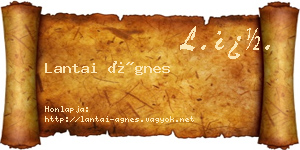 Lantai Ágnes névjegykártya
