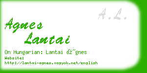 agnes lantai business card